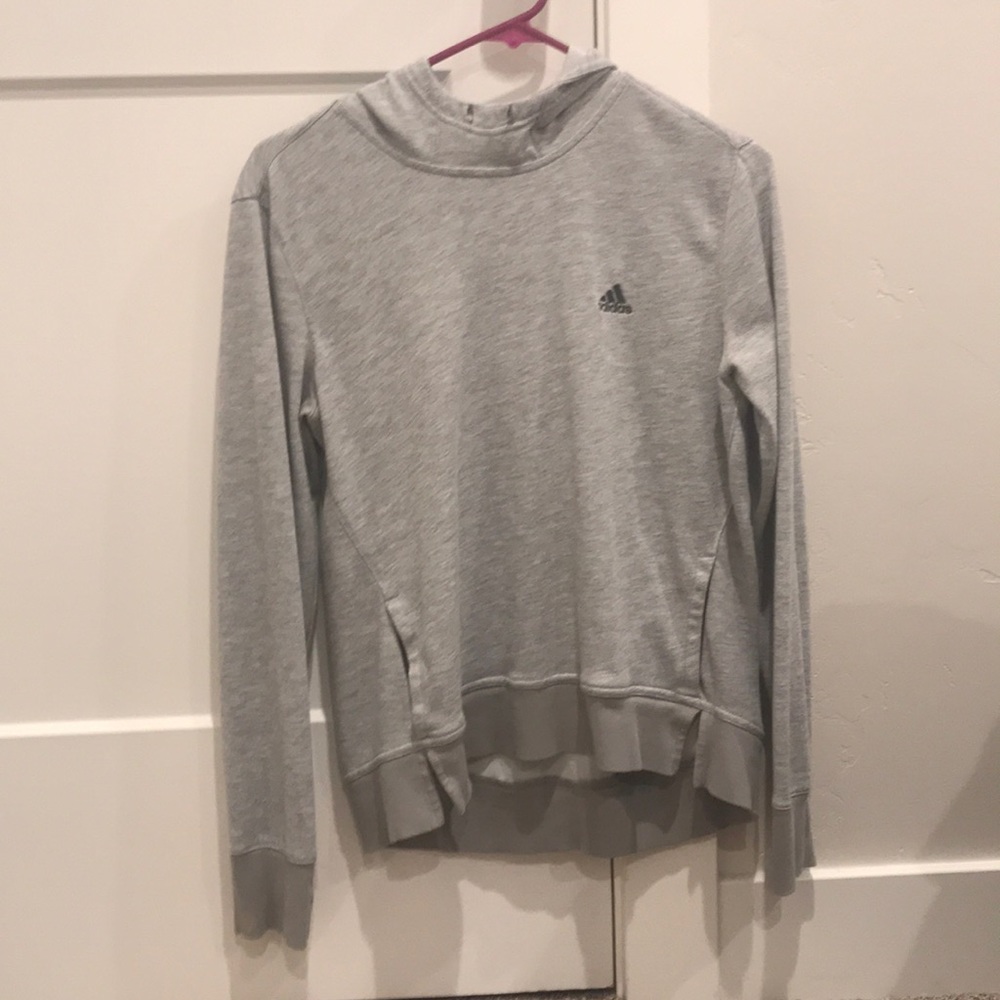 gray adidas hoodie